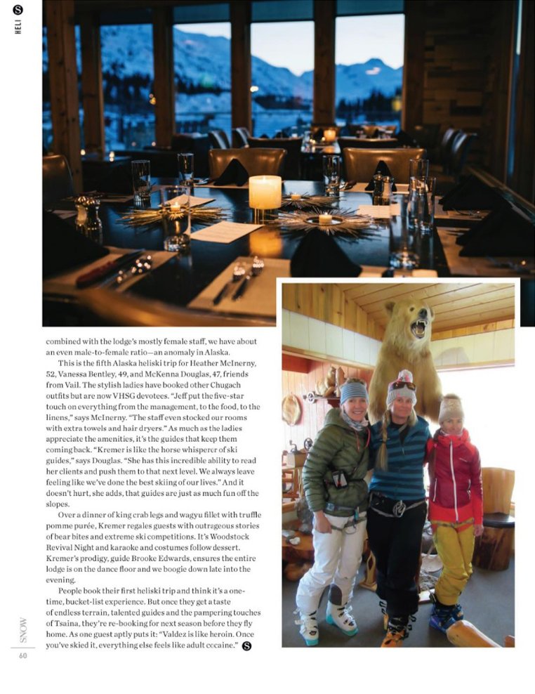 Dinner at the Tsaina Lodge - SNOW Magazine
