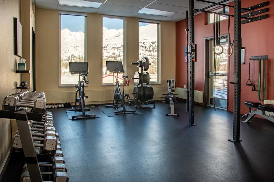 Gym at the Tsaina Lodge