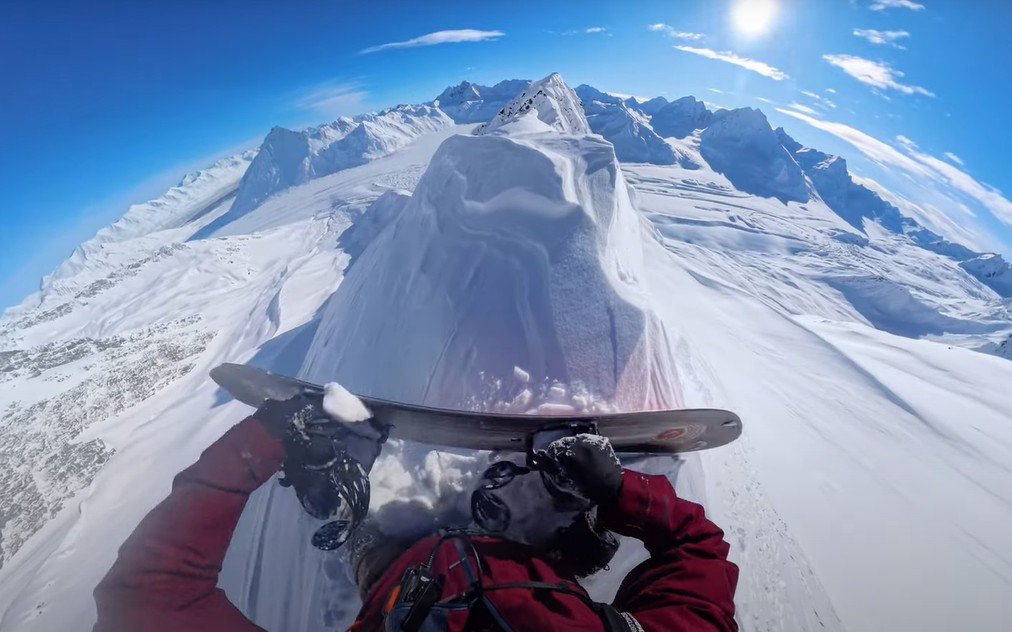 Ronnie Sauermann heli-skiing in the Chugach Mountains with Valdez Heli-Ski Guides