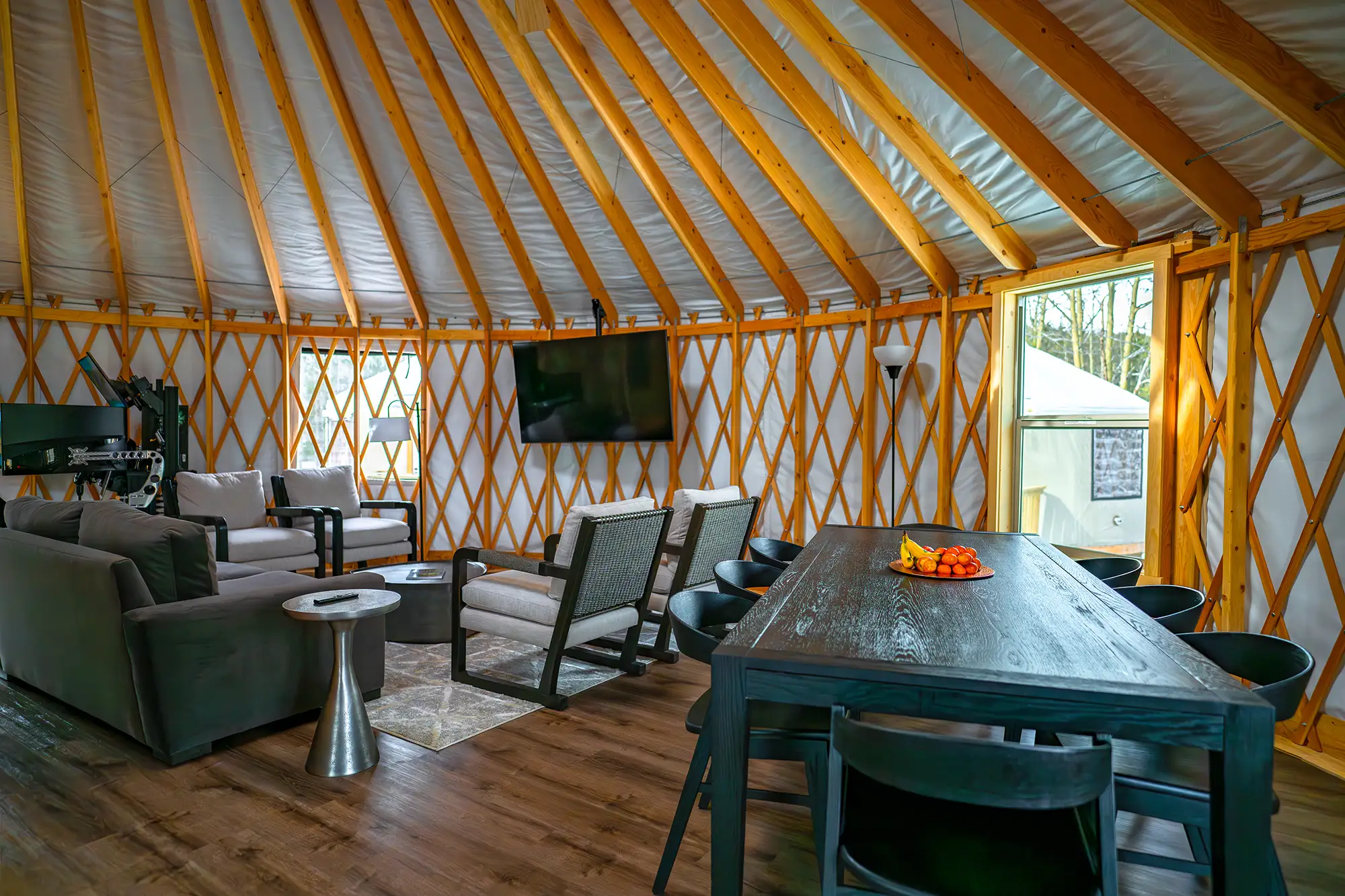The private dining room at the Alaska Rendezvous Lodge